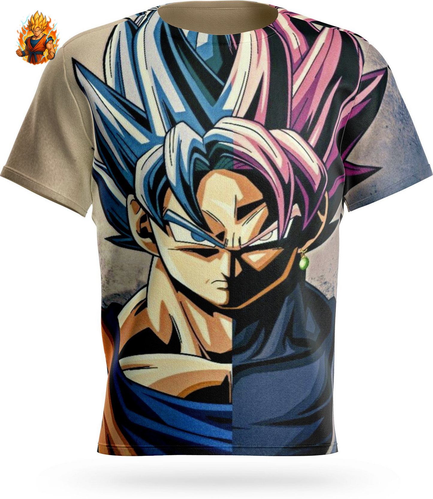Dragon Ball Super Goku Blau vs. Goku Rosé T-Shirt