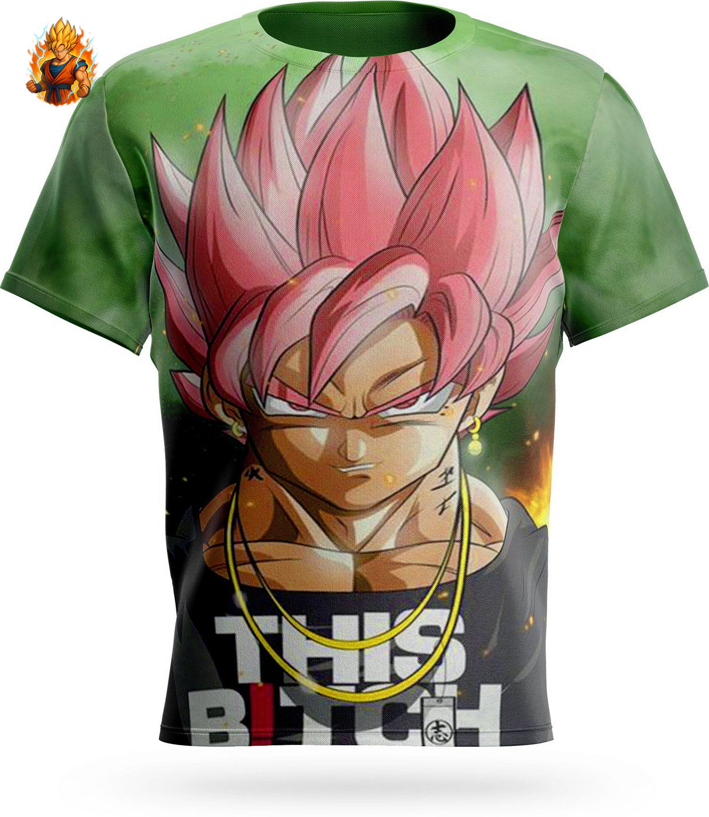 Dragon Ball Super Goku Schwarzes SSJ Rosé-T-Shirt