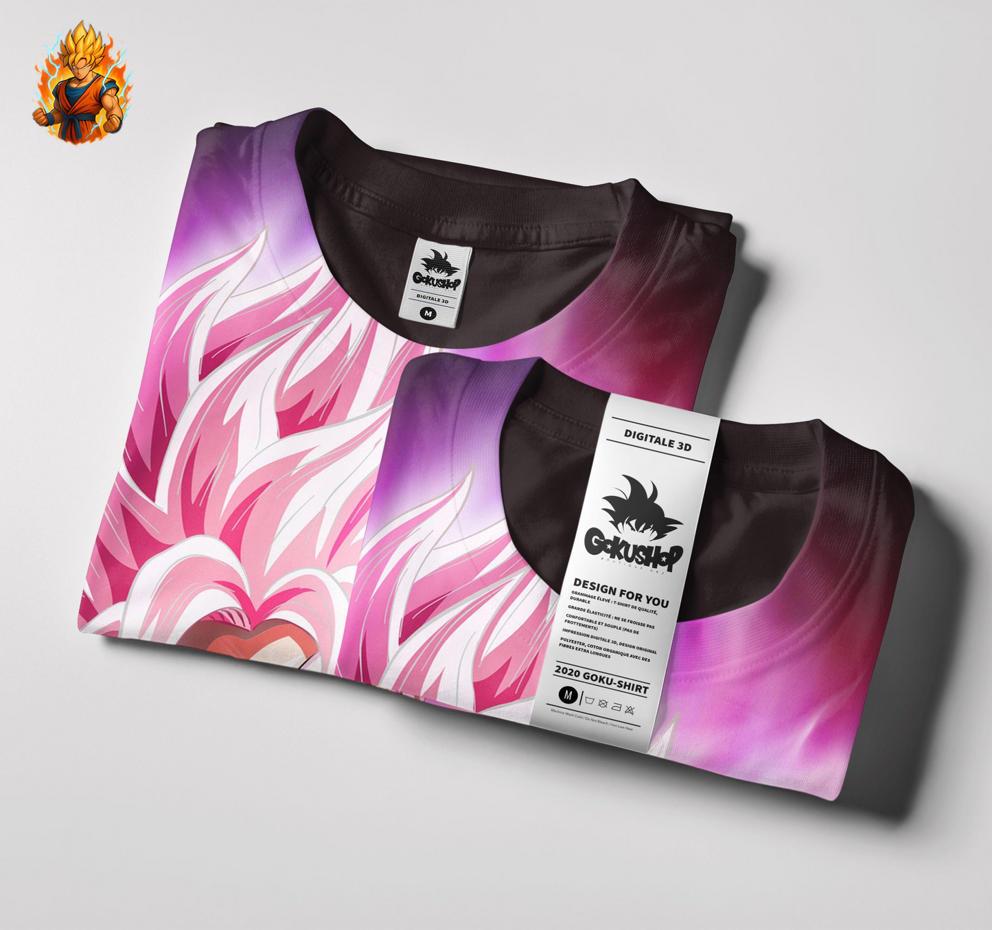 Dragon Ball Super Goku Schwarz Rosé Kampf-T-Shirt