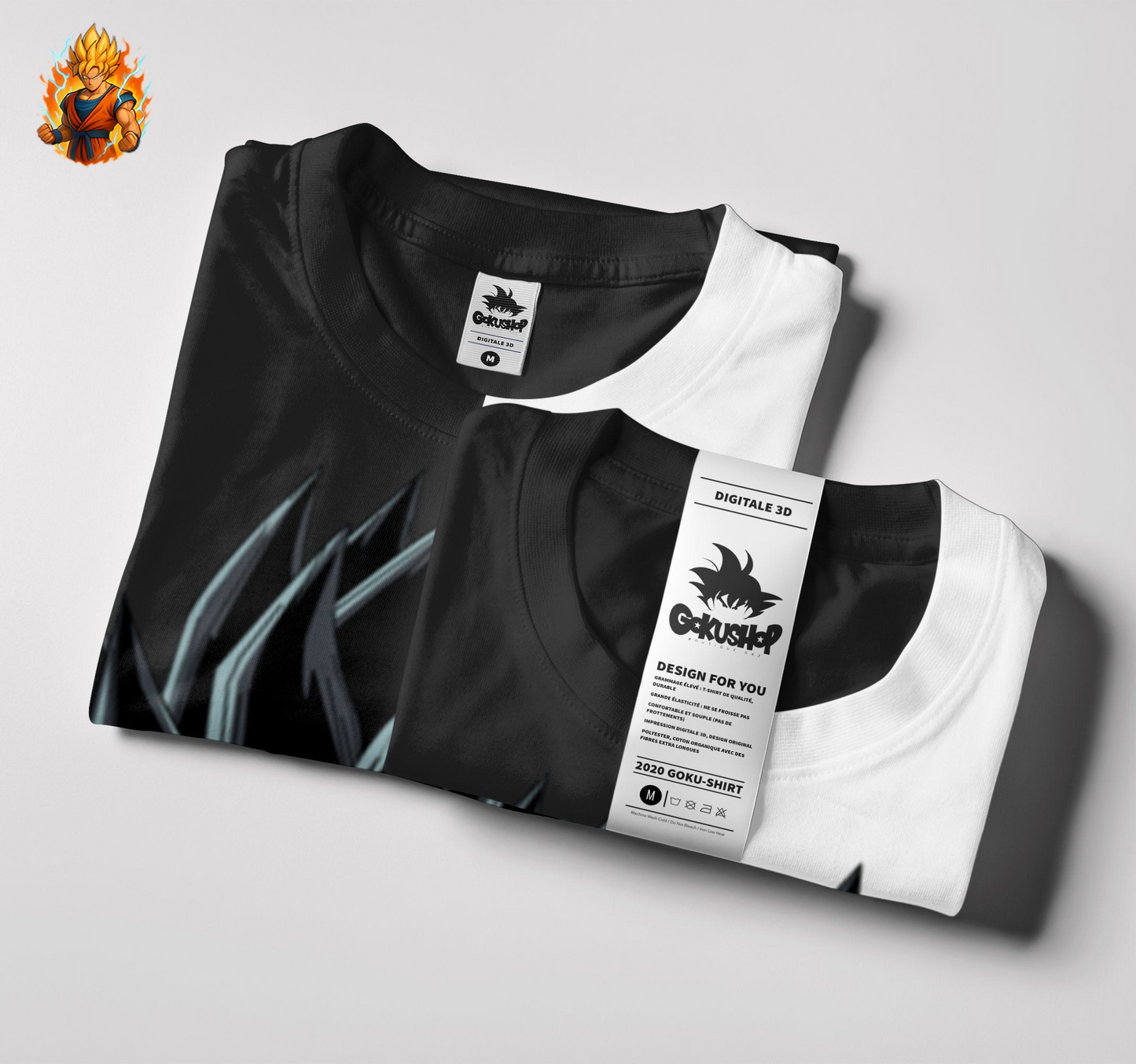 Dragon Ball Vegeta Schwarz-Weiß-T-Shirt