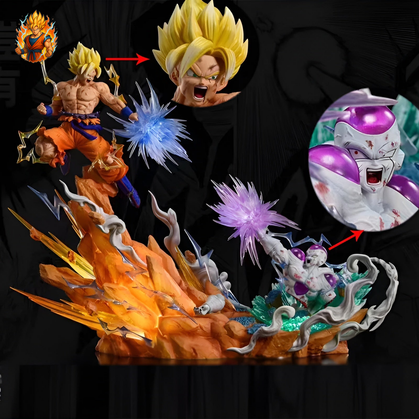 Dragon Ball Rage Goku Frieza Figur