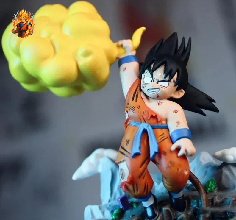 Dragon Ball Goku-Figur hängt an seiner Wolke