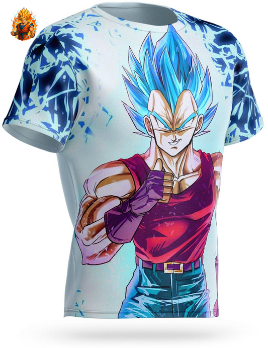 Dragon Ball Super Vegeta SSJ Blaues T-Shirt