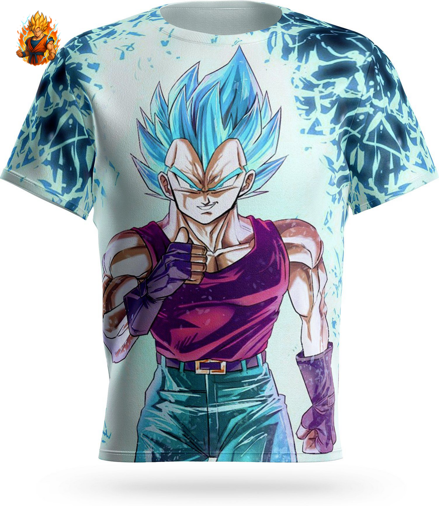 Dragon Ball Super Vegeta SSJ Blaues T-Shirt