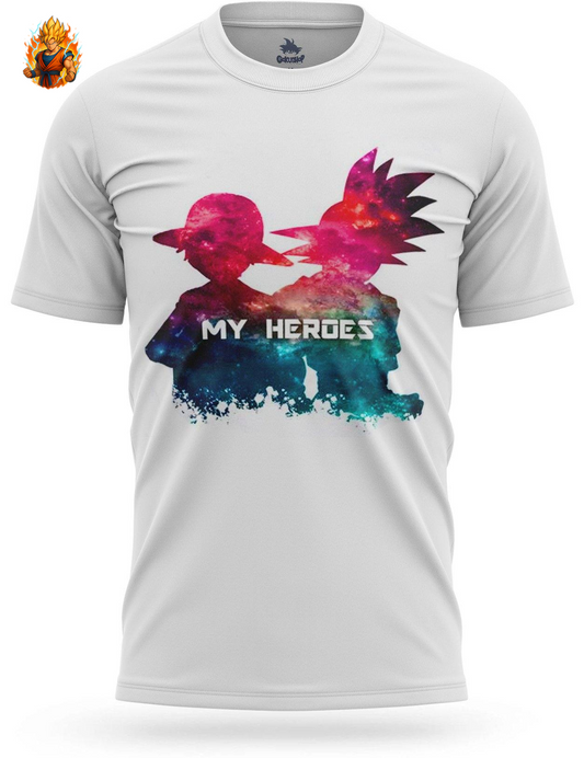 Dragon Ball Z Goku & Ruffy Helden-T-Shirt