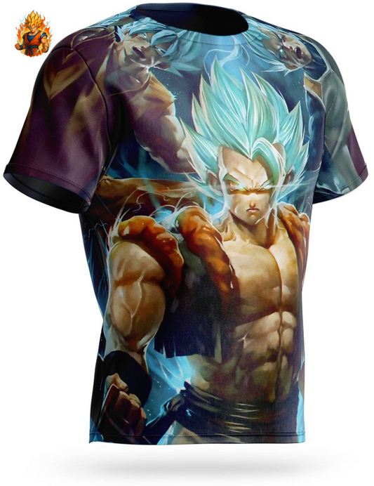 Dragon Ball Gogeta Super Saiyajin Blaues T-Shirt