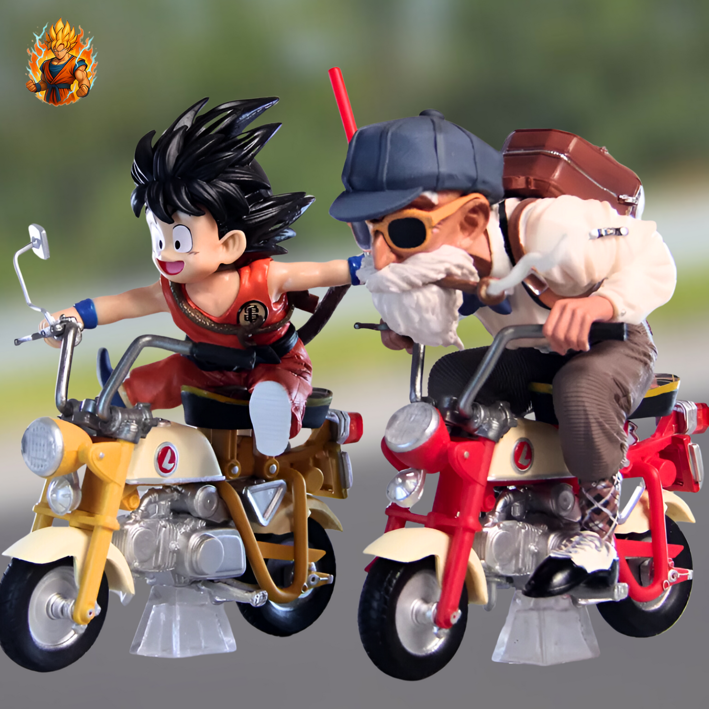 Dragon Ball Goku & Master Roshi Motorräder Figur