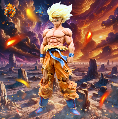 Riesige DBZ Goku Super Saiyajin Figur