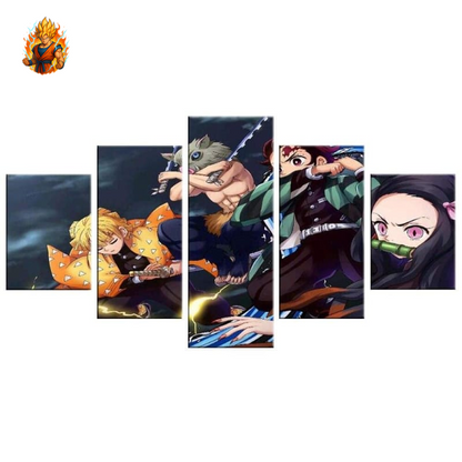 Tanjiro-, Nezuko-, Zenitsu- und Inosuke-Gemälde – Demon Slayer™