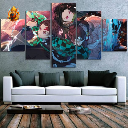 Gemälde von Nezuko und Tanjiro – Demon Slayer™