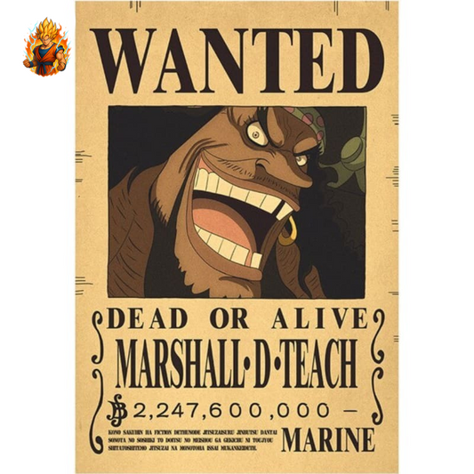 Poster Wanted Blackbeard – One Piece™