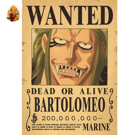 Poster Wanted Bartolomeo - One Piece™