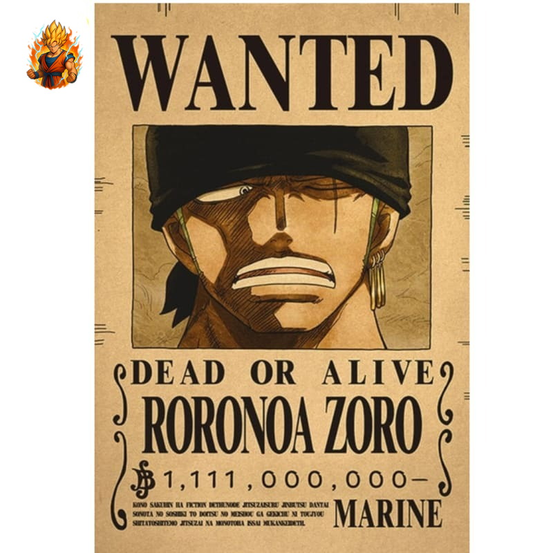 Poster Wanted Roronoa Zoro "Post Wano" - One Piece™