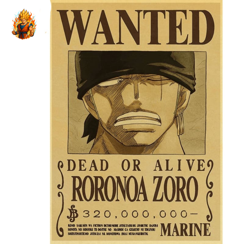 Poster Wanted Roronoa Zoro - One Piece™