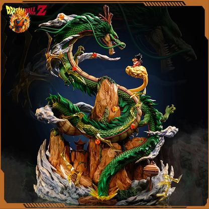 Figurine Shenron et Goku montagne - Dragon Ball Z