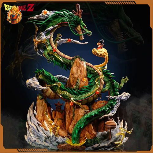 Figurine Shenron et Goku montagne - Dragon Ball Z