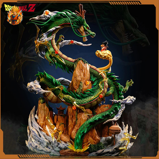 Figurine Shenron et Goku montagne - Dragon Ball Z