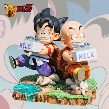 Figurine Sangoku et Krillin livraison lait 15cm