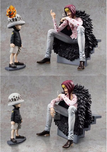 One Piece Corazon (12 cm) & Trafalgar Law (7 cm) Figur