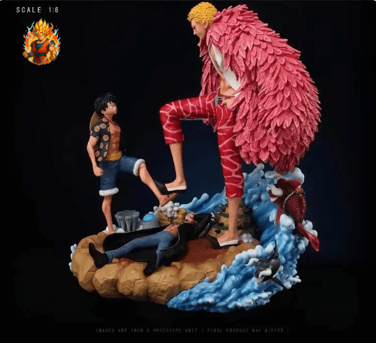 One Piece Figur Doflamingo gegen Ruffy
