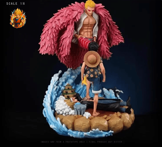 One Piece Figur Doflamingo gegen Ruffy