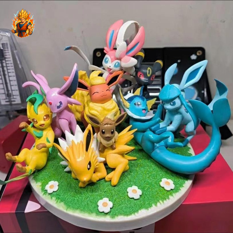 Evoli-Diorama: Alle Evolutions-Figuren Set