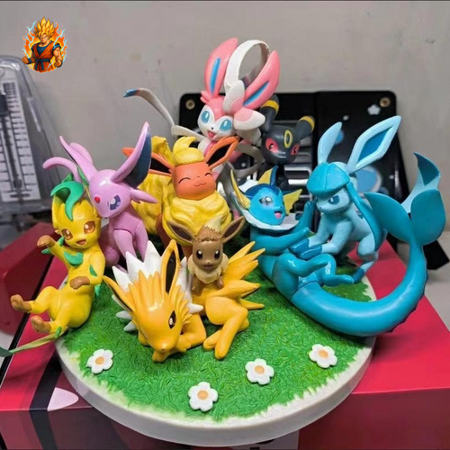 Evoli-Diorama: Alle Evolutions-Figuren Set