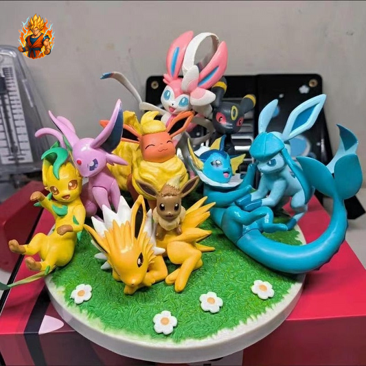 Evoli-Diorama: Alle Evolutions-Figuren Set