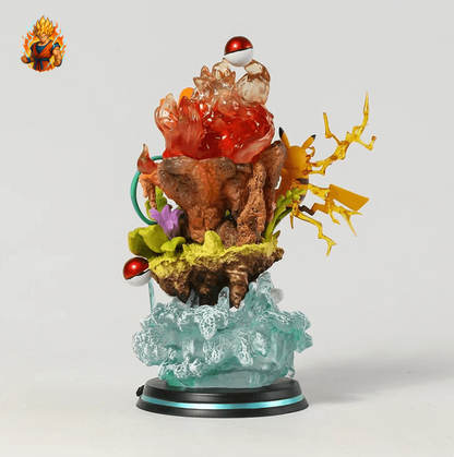 Pokémon-Figur – Pikachu, Glumanda, Bisasam und Schiggy